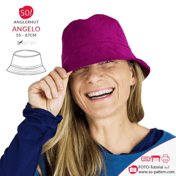 Schnittmuster Anglerhut | Fischerhut Schnittmuster "Angelo" | Bucket hat sewing pattern