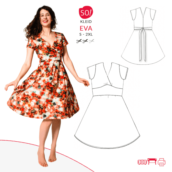 Schnittmuster Kleid; Kleid Eva