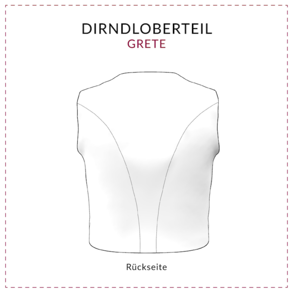 Schnittmuster Dirndl-Oberteil mit zwei Abnähern | Dirndl-Oberteil Schnittmuster | Dirndl Grete – Bild 3