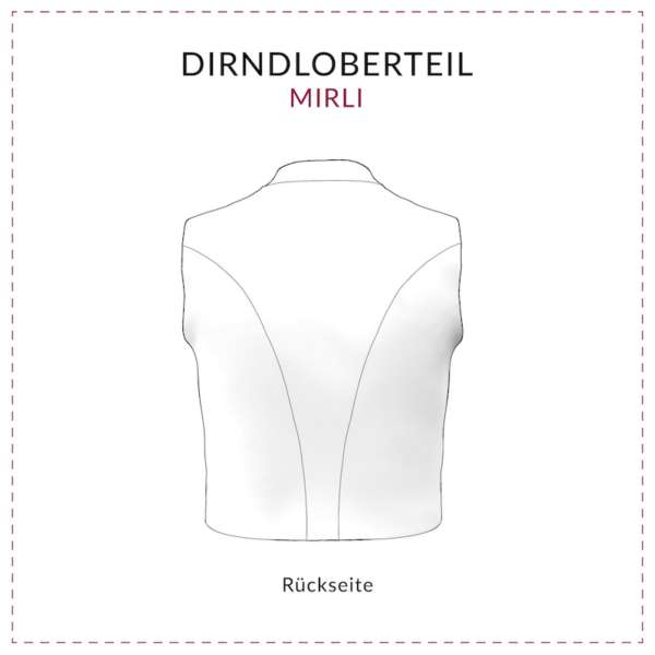 Schnittmuster Dirndl-Oberteil mit Stehkragen und Wiener Naht | Dirndl Schnittmuster "Mirli" – Bild 3