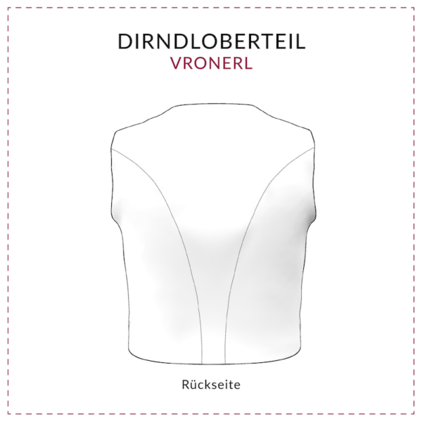 Schnittmuster Dirndl-Oberteil mit Brustteilungsnaht | Dirndl-Oberteil Schnittmuster "Vronerl" – Bild 3