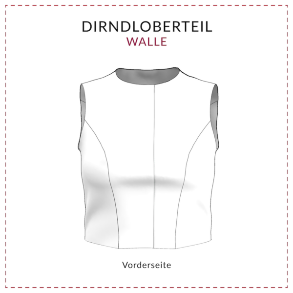 Schnittmuster Dirndl-Oberteil mit Wiener Naht | Dirndl-Oberteil Schnittmuster "Walle" – Bild 2