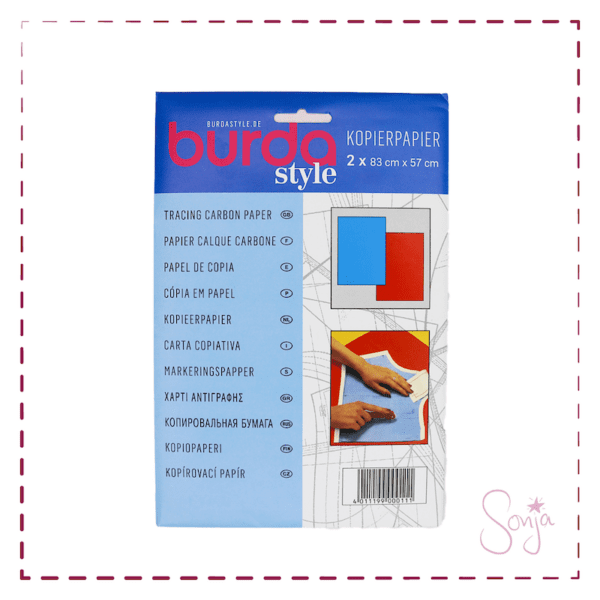 Burda-Style Kopierpapier | 2 Stück 1x rot, 1x blau | 83x57cm