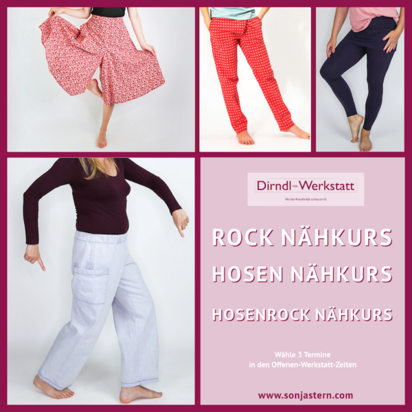 Rock Naehkurs, Hosen Naehkurs, Hosenrock Naehkurs