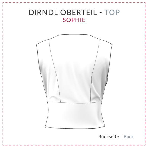 Dirndl Oberteil Schnittmuster "Sophie" | Dirndl Schnittmuster – Bild 4