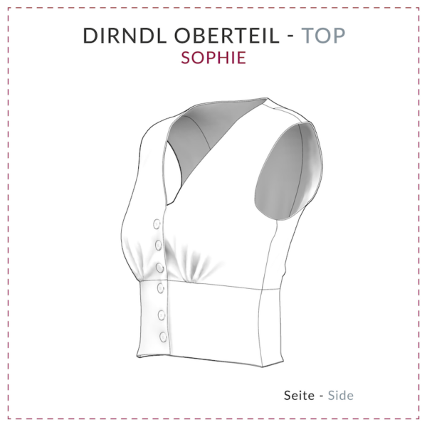 Dirndl Oberteil Schnittmuster "Sophie" | Dirndl Schnittmuster – Bild 3