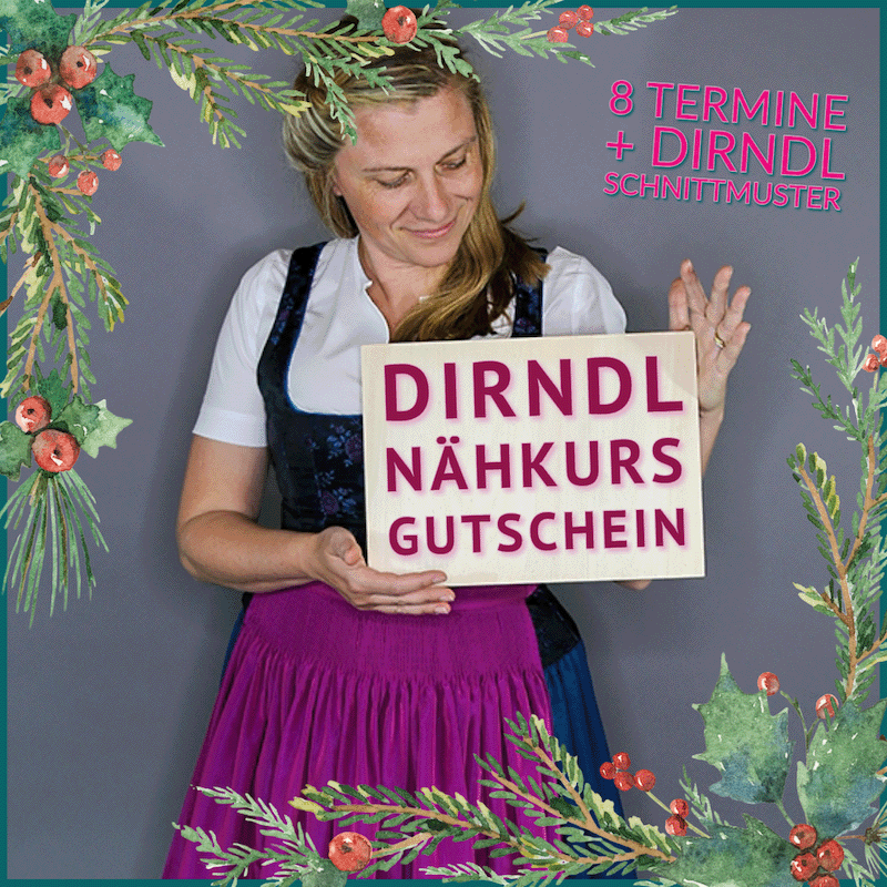 Dirndl-Nähkurs mit Dirndl-Schnittmuster, Gutschein sofort verfügbar