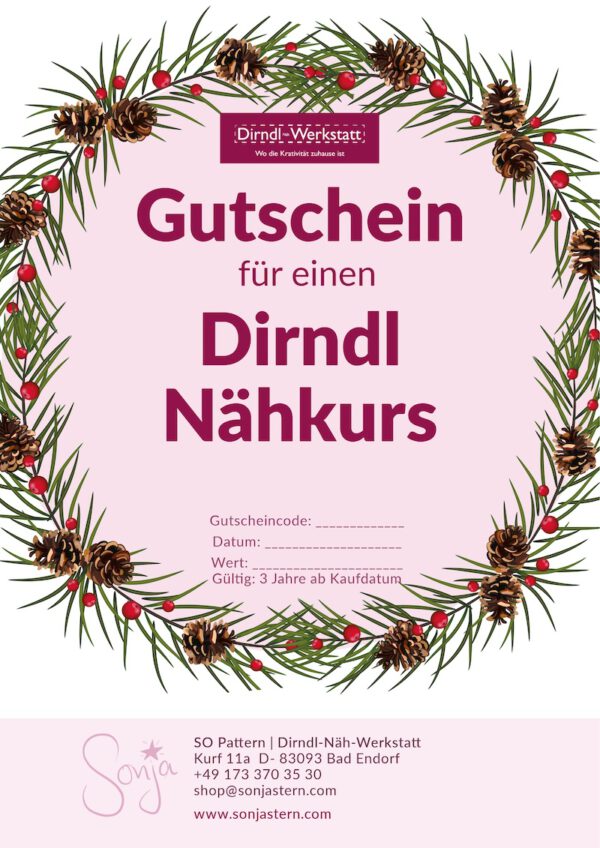 Gutschein Dirndlnähkurs