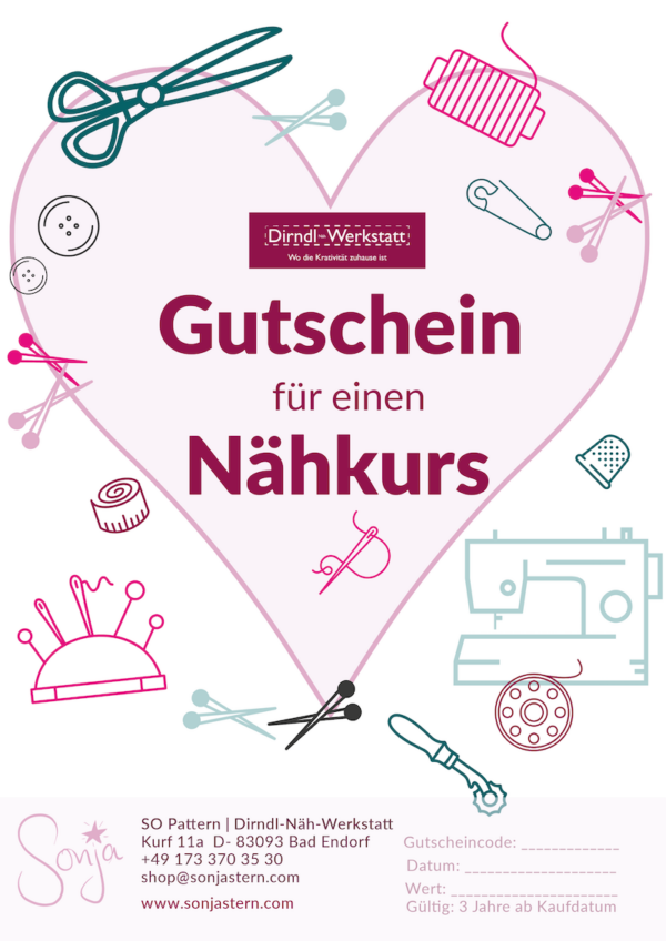 Valentins Gutschein Nähkurs