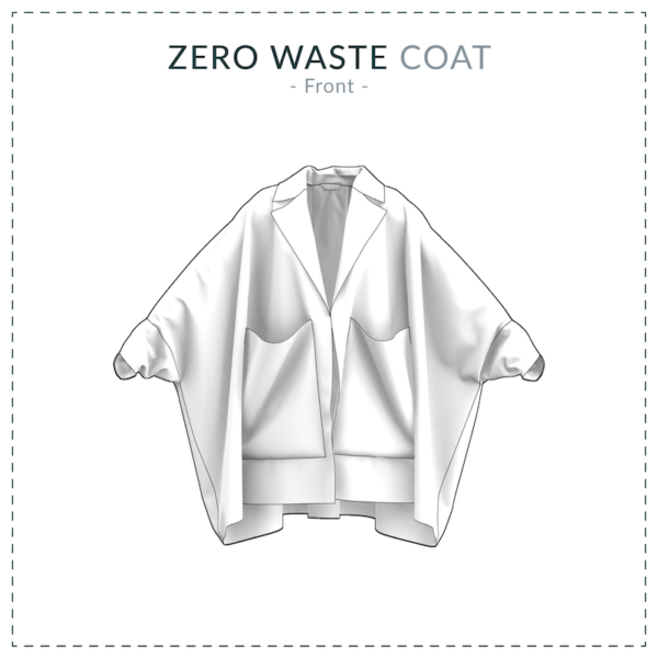 Zero Waste Coat Sewing Pattern, front