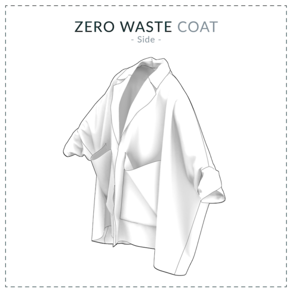 Zero Waste Coat Sewing Pattern, Side