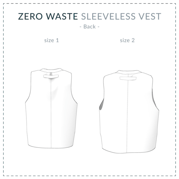 Zero Waste Mens vest sewing pattern | Waistcoat pattern for men | sleeveless vest sewing pattern – Bild 8