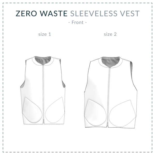 Zero Waste Mens vest sewing pattern | Waistcoat pattern for men | sleeveless vest sewing pattern – Bild 6