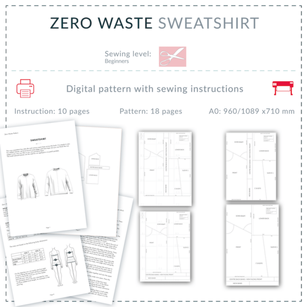 Zero Waste sweatshirt sewing pattern | sweatshirt sewing pattern | Zero Waste fashion | Stefanie Kroth – Bild 11